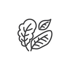 Leafy Greens line icon