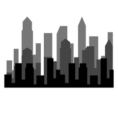 Naklejka premium Vector Silhoutte City