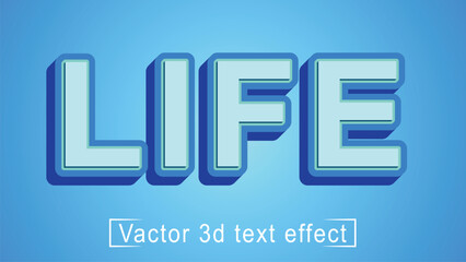  Life Editable 3D Text Effect Eps 3D Style