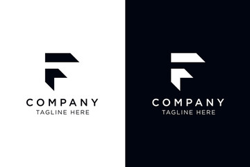 modern simple abstract F logo