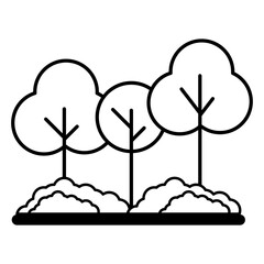 Forest Outline Icon