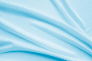 Blue Cloth Background Fabric Texture Color Pattern Gradient Silk Luxuty Textile Light Banner Material Fashion Satin Backdrop blur Template Display Mokcup Summer Abstract Poster Line Shape Wallpaper.