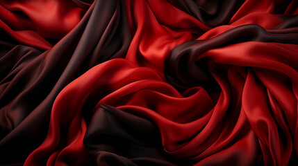 Obraz premium red silk background HD 8K wallpaper Stock Photographic Image