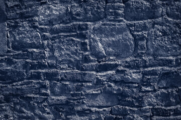 Brick stone background in blue tone