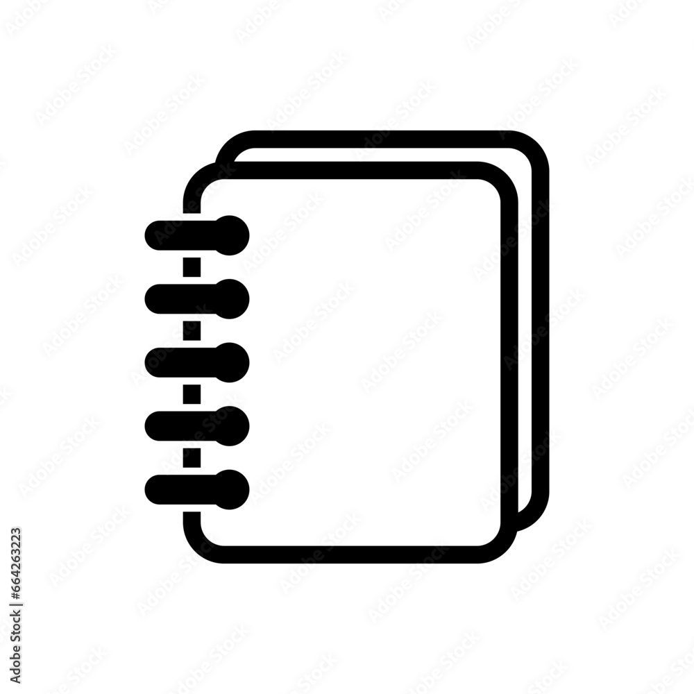 Poster notebook icon, notepad page icon.