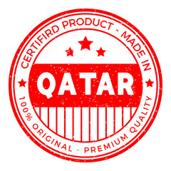 Qatar Country Rubber Stamp.