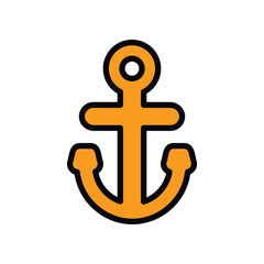 Fototapeta premium Anchor icon isolate white background vector stock illustration