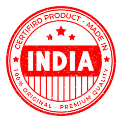 India Country Rubber Stamp.