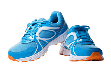 Sporty Running Shoes on transparent background.