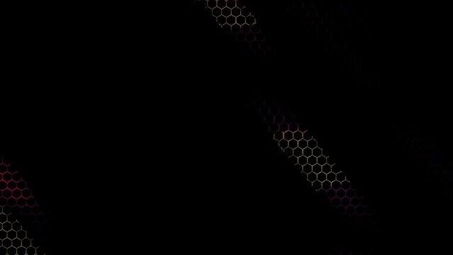 Beautiful videos that glow, shine brightly that regulate subtle movements with colorful stripes on a black background	