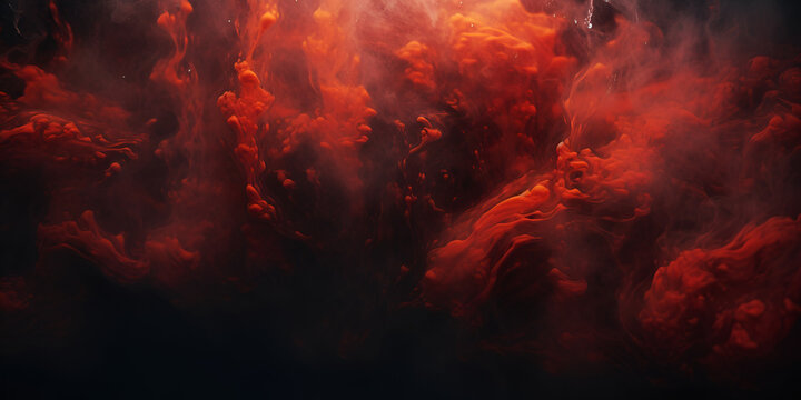 Black and red smoky and fire sparks background 