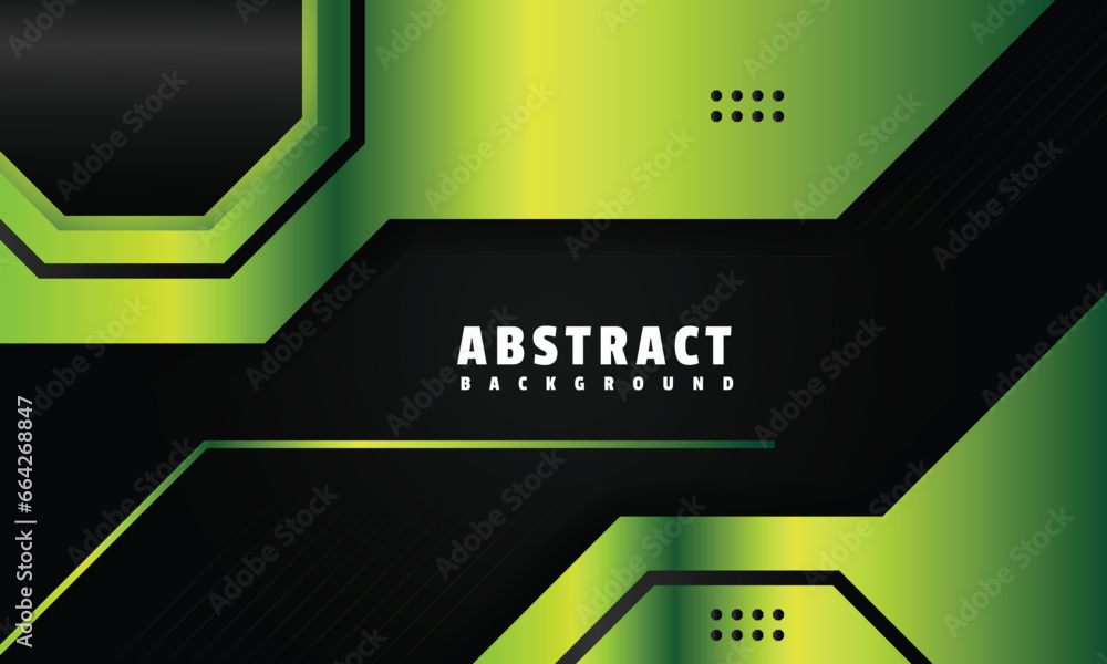Poster abstract wave background with green shape design