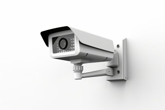 Surveillance CCTV camera isolated on white background