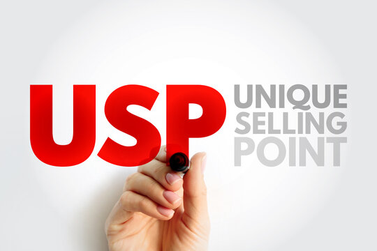 USP Unique Selling Point - Essence Of What Makes Your Product Or Service Better Than Competitors, Acronym Text Concept Background