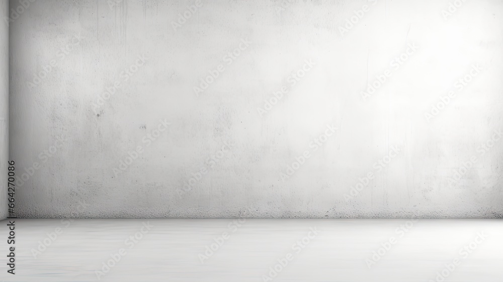 Poster blank white concrete wall minimalistic backdrop for presentations and web design ample text space