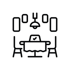 Black line icon for reserve 