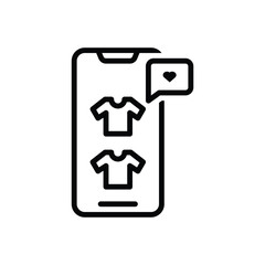 Black line icon for shown 