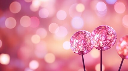 Celebrities on a lovely pink background with a bokeh effect