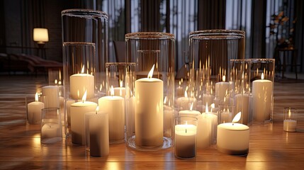Candle at a party or wedding