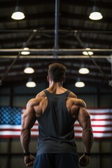 The Ultimate Physique - Muscle Man in the USA. Fictional characters created by Generated AI.