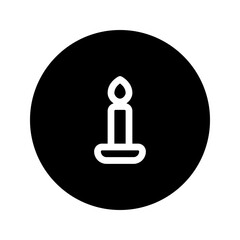 candle circular line icon