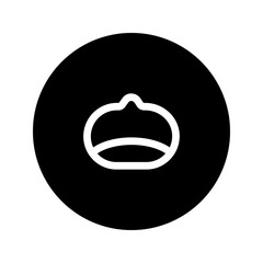 Obraz premium chestnut circular line icon