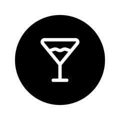 cocktail circular line icon