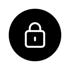 lock circular line icon