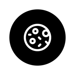 pizza circular line icon