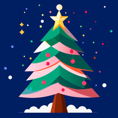 Modern Christmas tree vector