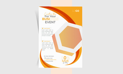 Radiant and Aesthetic concept flyer illustration orange color design layout 