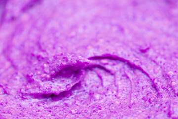 Berry yoghurt ice cream. Smoothies from fresh fruits and berries. Ice cream texture. Delicious sweet dessert close-up as a background.