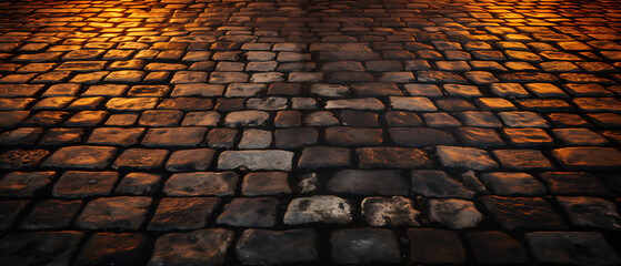 Old Cobblestone Street Texture Background