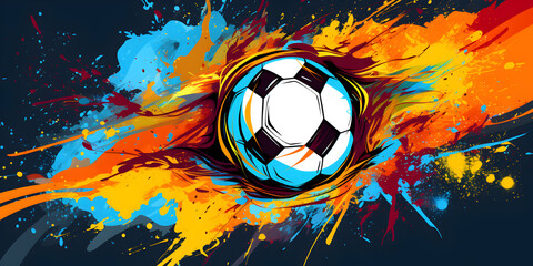 Soccer sport illustration banner background