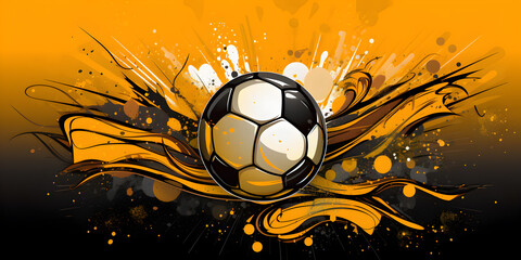 Soccer sport illustration banner background