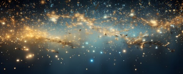 Fototapeta premium Abstract background with bokeh defocused lights. illustration.