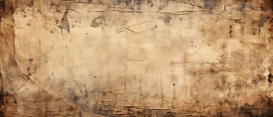 Aged Parchment with Ink Blots Texture Background