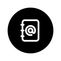 phone book circular line icon