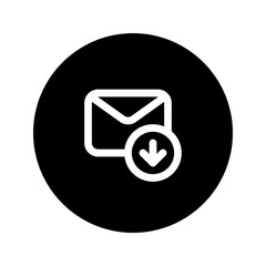 receive circular line icon