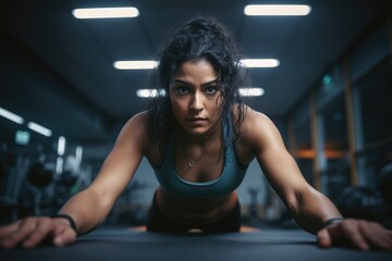 Fototapeta premium Fitness Model. Fictional characters created by Generated AI.