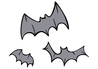 Fototapeta premium Hand drawn cartoon doodle of bats