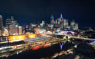 Fototapeta premium Melbourne lights at night