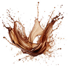A realistic and dynamic image capturing the energizing essence of a hot coffee splash. Perfect for coffee lovers and commercial use. - obrazy, fototapety, plakaty