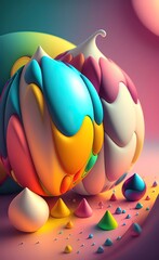 Abstract multi-colored 3D background