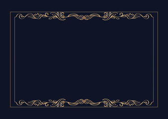 Decorative frame and border vector. vintage frame for photo with ornamental shape