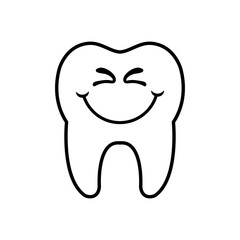 Tooth icon vector. Tooth Fairy illustration sign. Funny tooth symbol or logo.