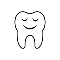 Tooth icon vector. Tooth Fairy illustration sign. Funny tooth symbol or logo.