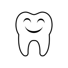 Tooth icon vector. Tooth Fairy illustration sign. Funny tooth symbol or logo.
