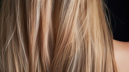 Fototapeta premium Hair, split ends, detailed, professional treatment, expert help, damaged hair, revitalized, beautiful appearance. Generated by AI.