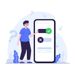 Man selects toggle in app